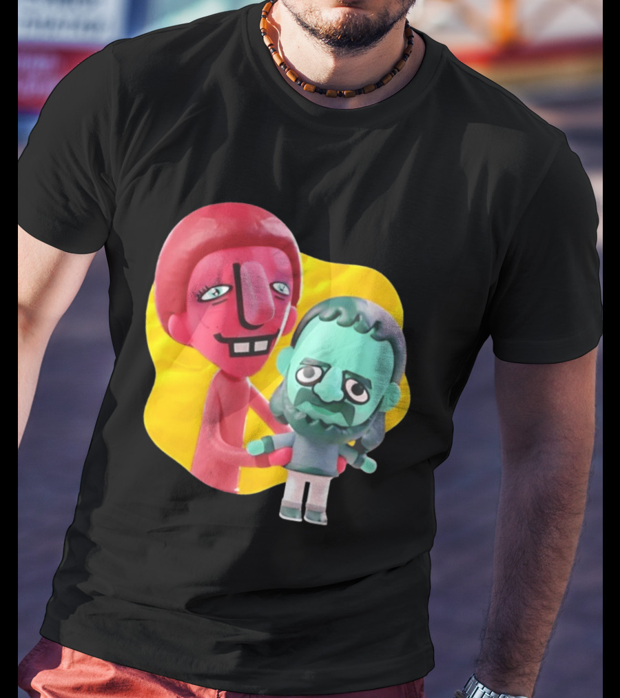 The Best Buds Colorful Character Figures Hugging Playful T-Shirt
