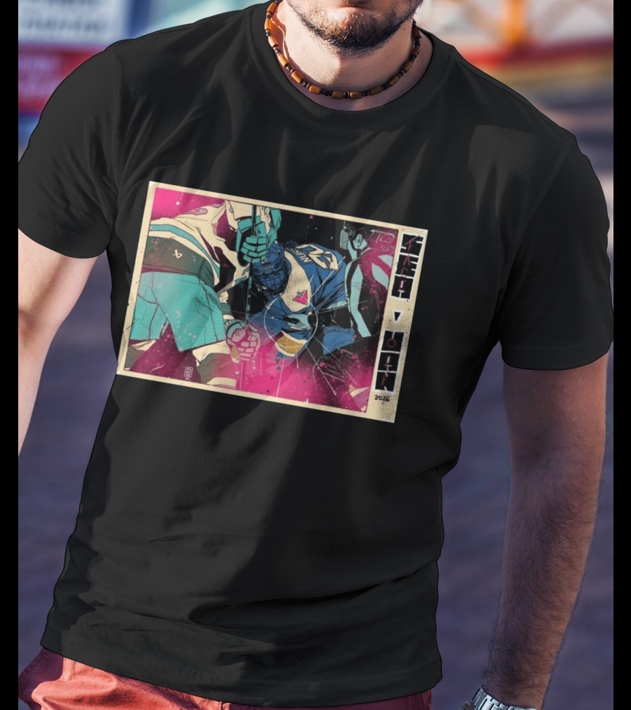 Face Off 2026 Intense Ice Hockey Action T-Shirt