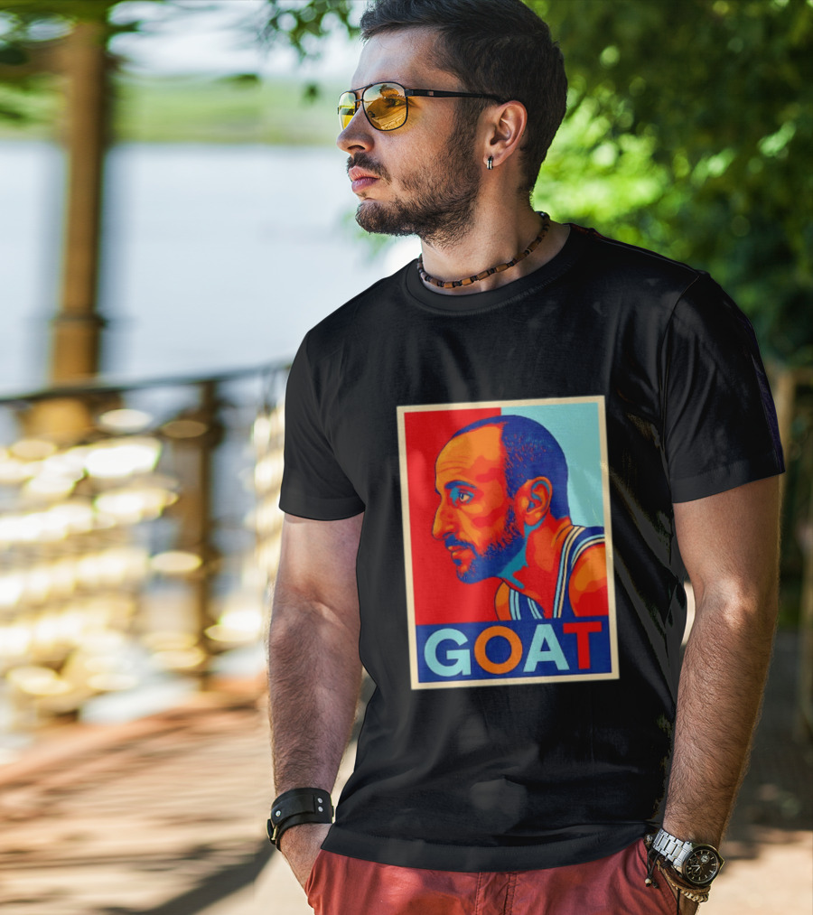 Manu Ginobili GOAT San Antonio Spurs 20 Retro Pop T-Shirt