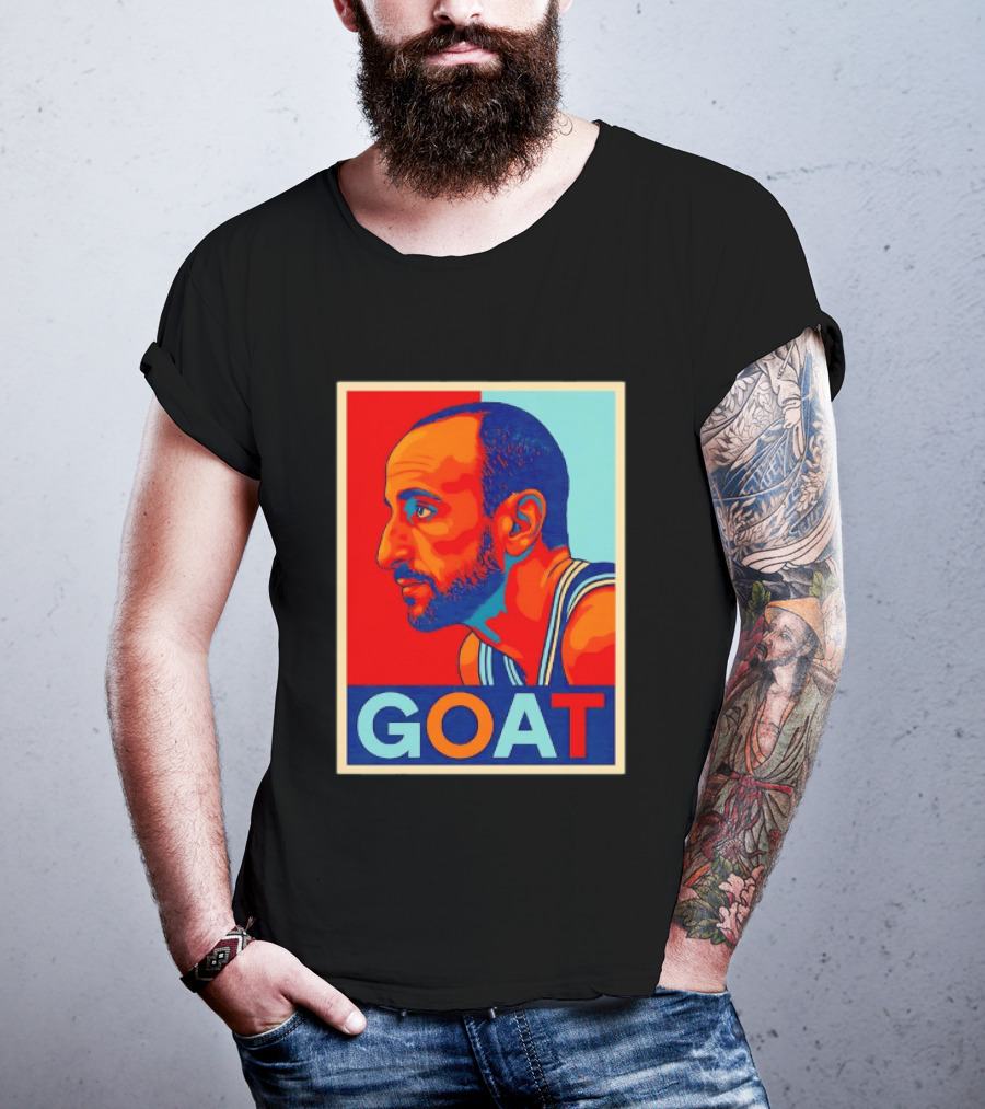 Manu Ginobili GOAT San Antonio Spurs 20 Retro Pop T-Shirt