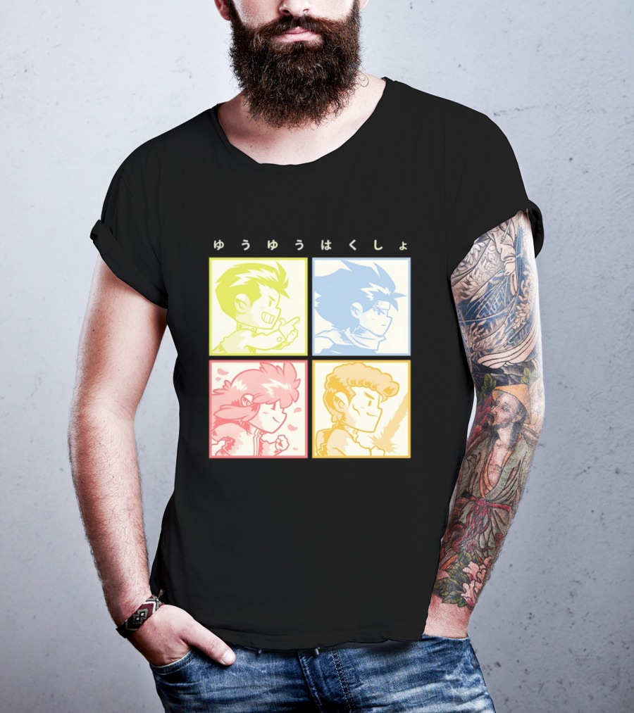YuYu Hakusho Characters Yusuke Urameshi Hiei Kurama Kazuma Kuwabara T-Shirt