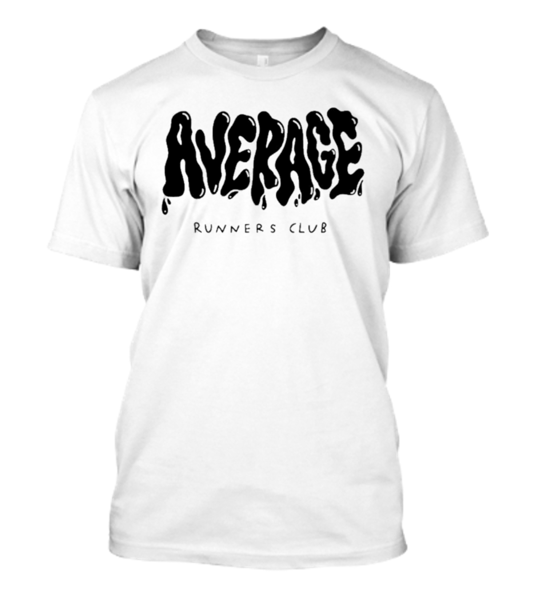 AVERAGE Runners Club Black Drip T-Shirt