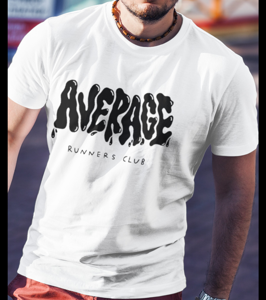 AVERAGE Runners Club Black Drip T-Shirt