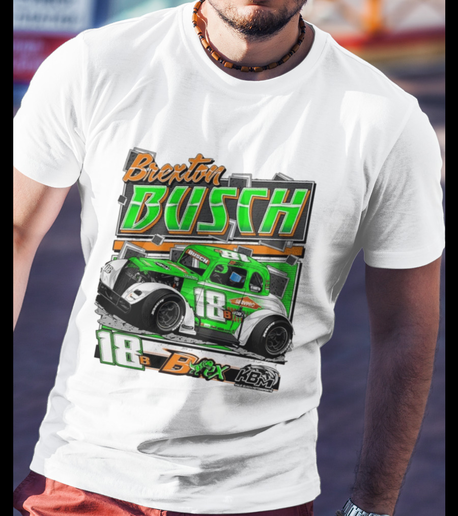 Brexton Busch 18 B Rex KBM Race Car Graphic 2026 T-Shirt