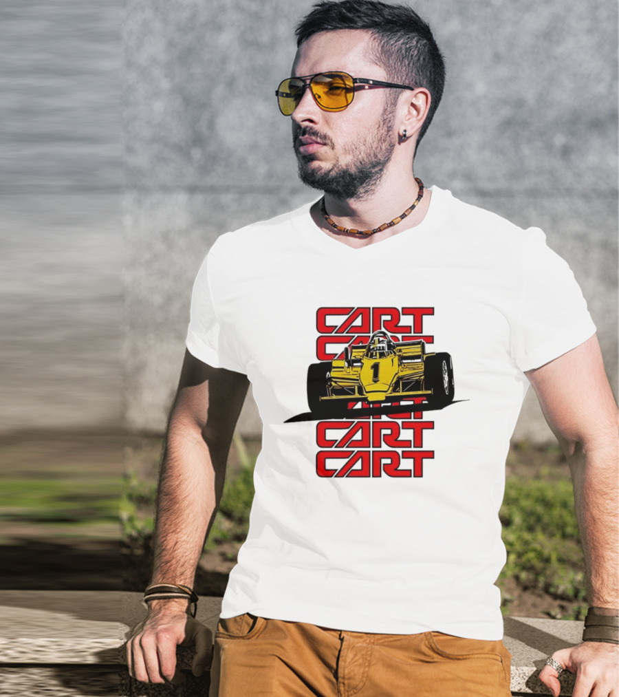 CART Racing Number 1 Yellow Formula Motorsport Classic Car T-Shirt