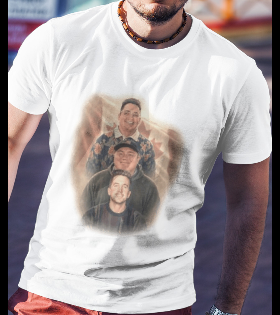 David Spencer Devin Trio Portrait Canadian Flag T-Shirt