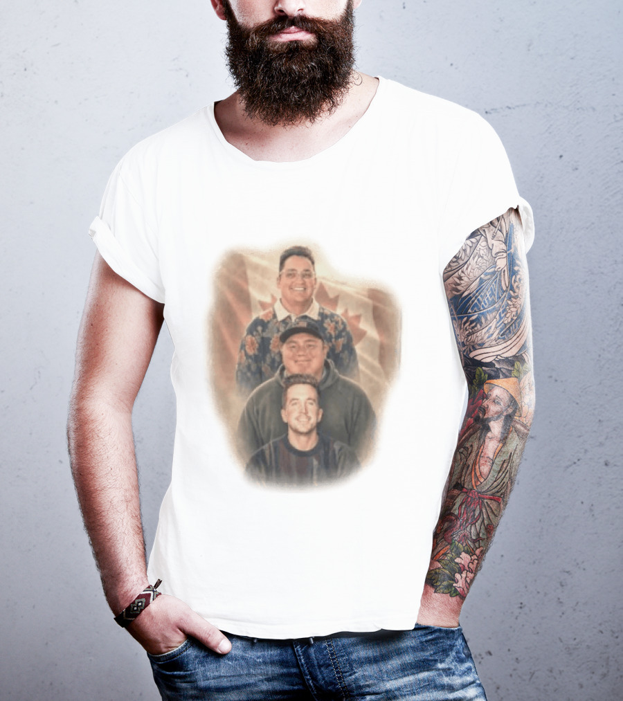 David Spencer Devin Trio Portrait Canadian Flag T-Shirt