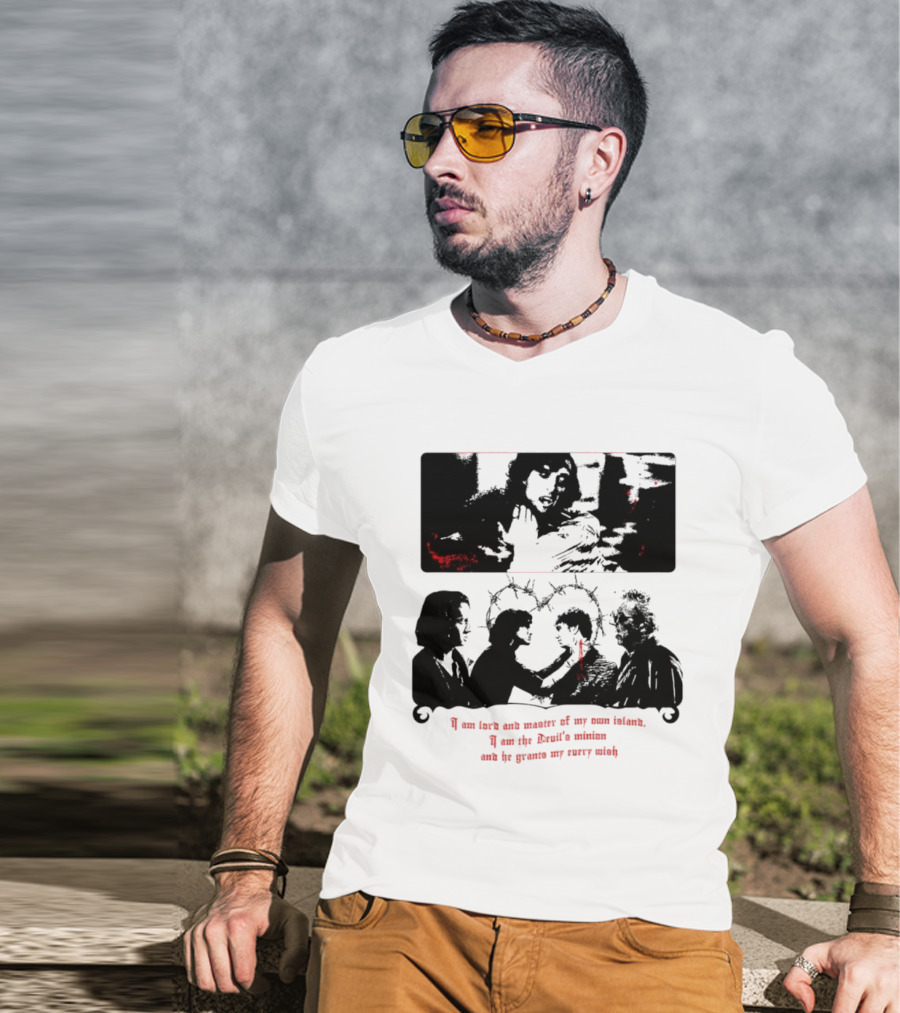 Devil's Minion Gothic Cult Barbed Wire I Am Love And Master Of My Own Nature T-Shirt