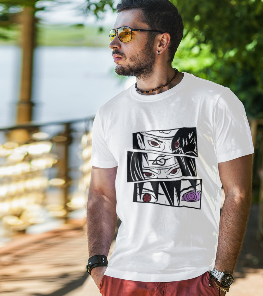 Uchiha Itachi Sasuke Sharingan Rinnegan Eyes Anime Trends 2026 T-Shirt