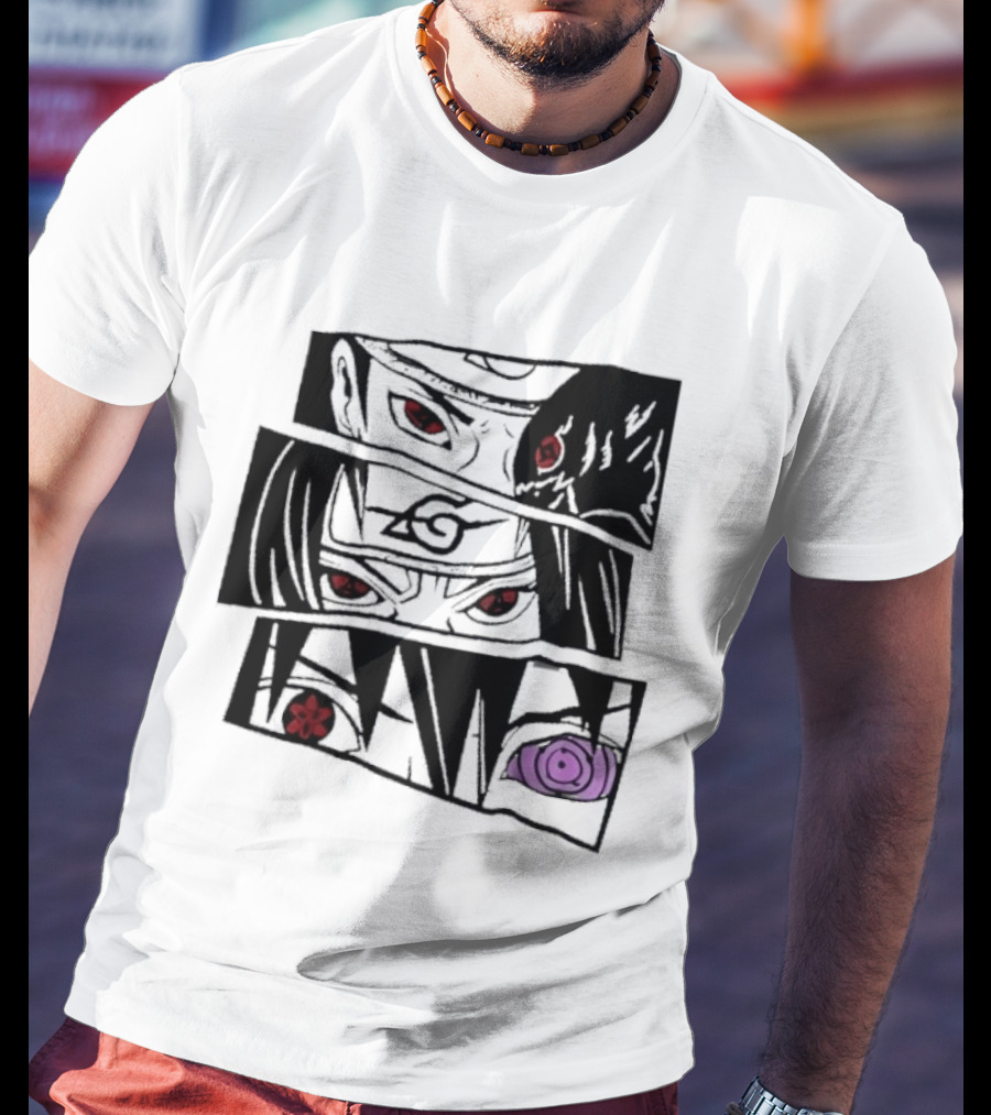 Uchiha Itachi Sasuke Sharingan Rinnegan Eyes Anime Trends 2026 T-Shirt