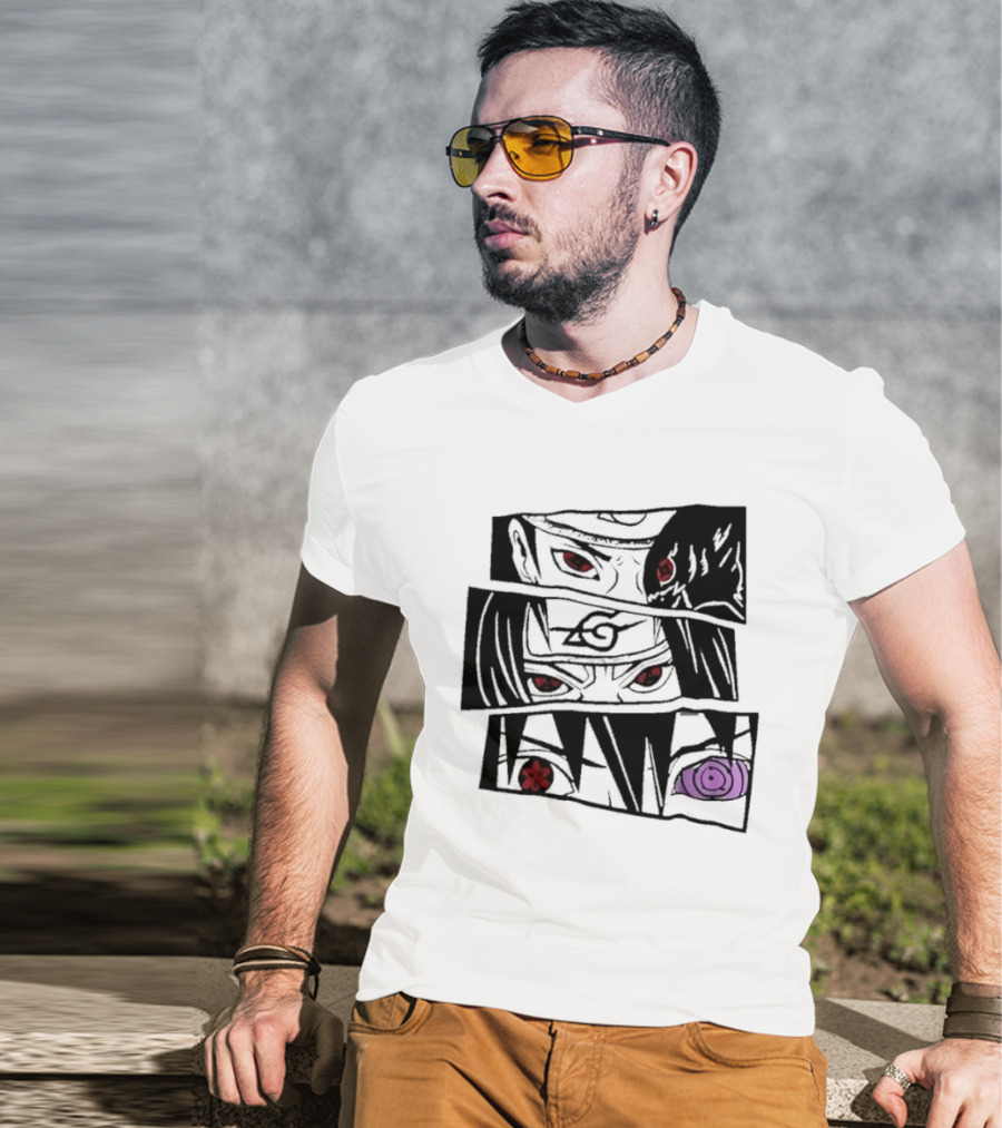 Uchiha Itachi Sasuke Sharingan Rinnegan Eyes Anime Trends 2026 T-Shirt