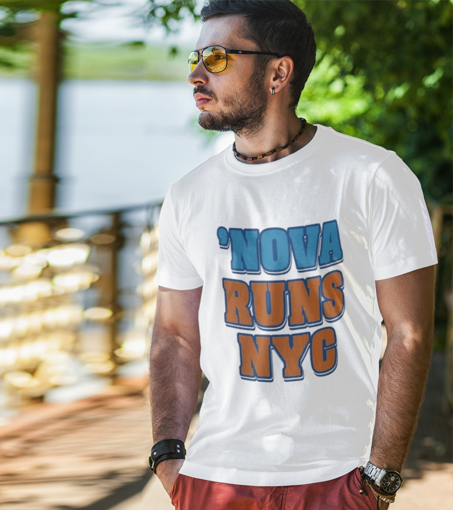 Nova Runs NYC Villanova Basketball Knicks Navy T-Shirt