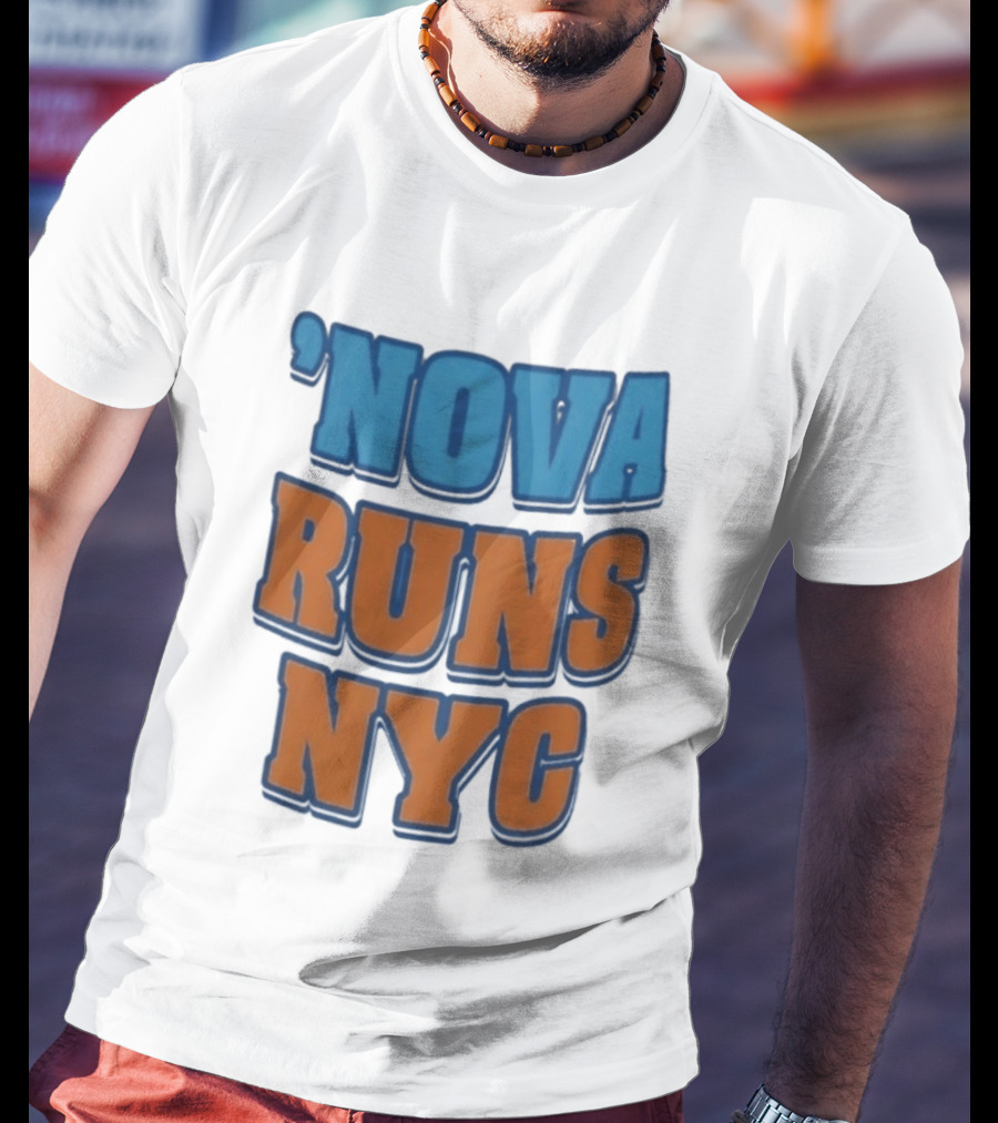 Nova Runs NYC Villanova Basketball Knicks Navy T-Shirt