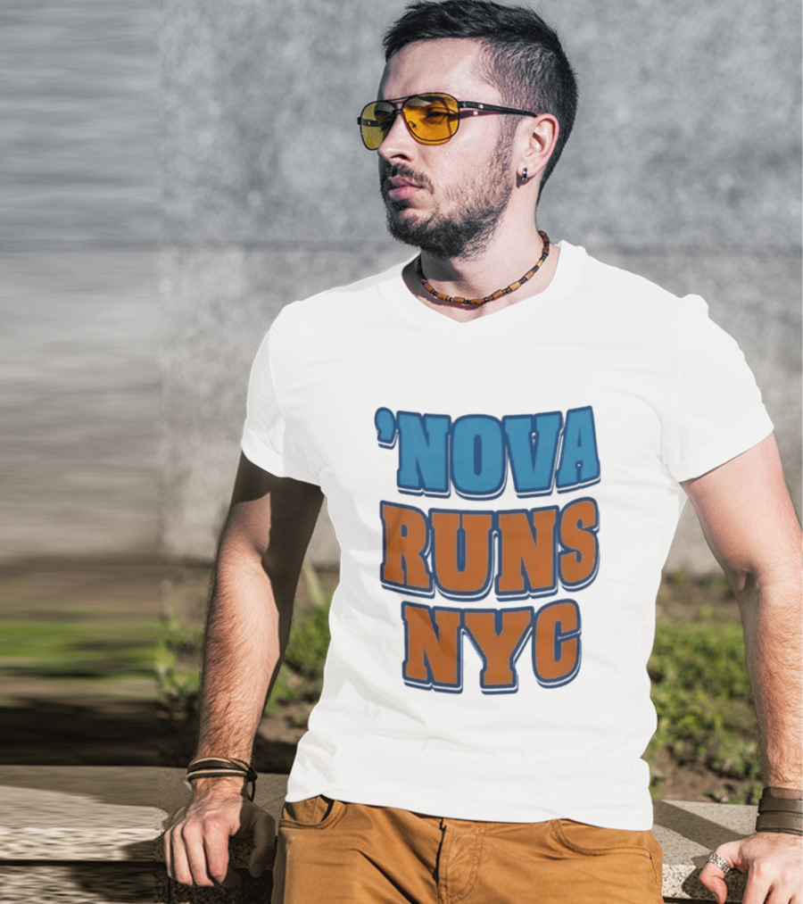 Nova Runs NYC Villanova Basketball Knicks Navy T-Shirt