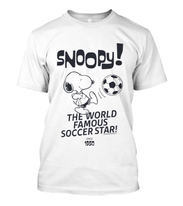 Snoopy World Famous Soccer Star Peanuts Ringer T-Shirt