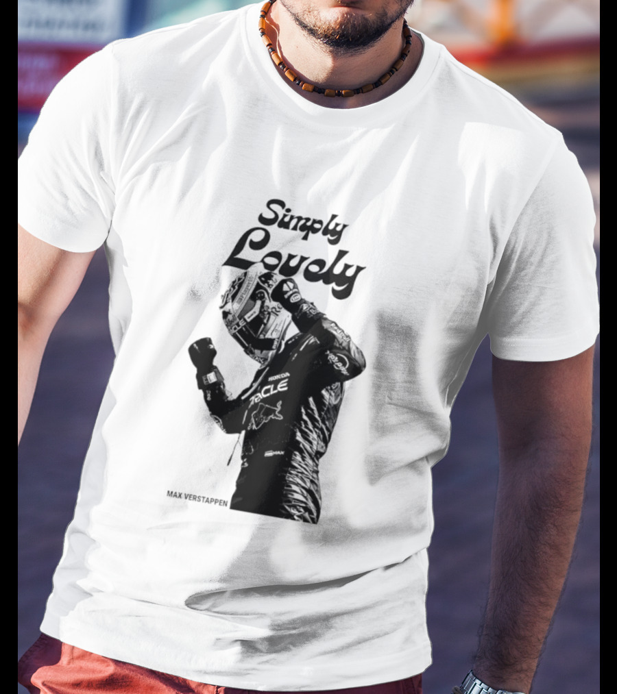Simply Lovely Max Verstappen Racing Celebration Pose T-Shirt