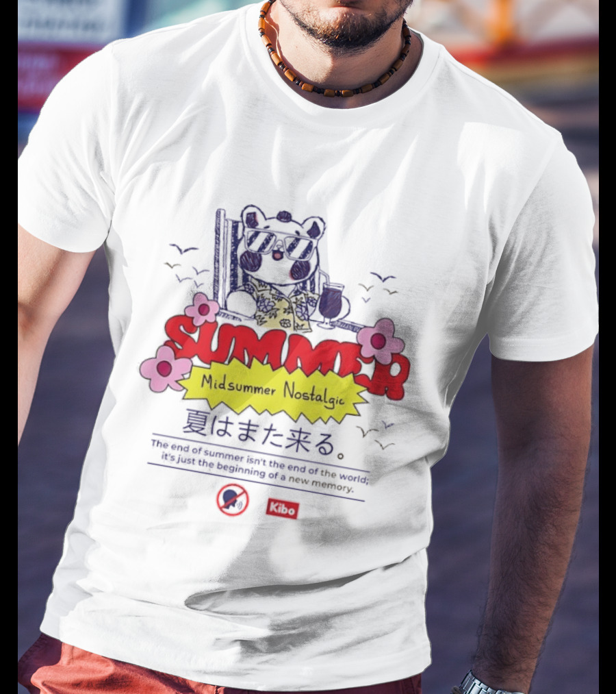 Kibo Chill Bear Midsummer Summer Nostalgic 2026 Vacation T-Shirt