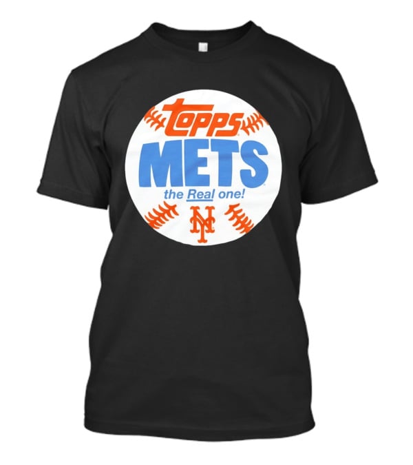 New York Mets Topps The Real One Baseball Shape T-Shirt