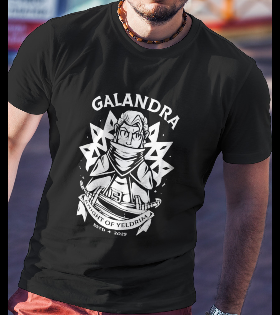 Galandra Knight Of Yeldrim Estd 2025 Fantasy Warrior T-Shirt
