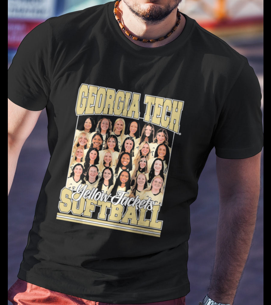 Georgia Tech Yellow Jackets Softball Women's Team Photo T-Shirt