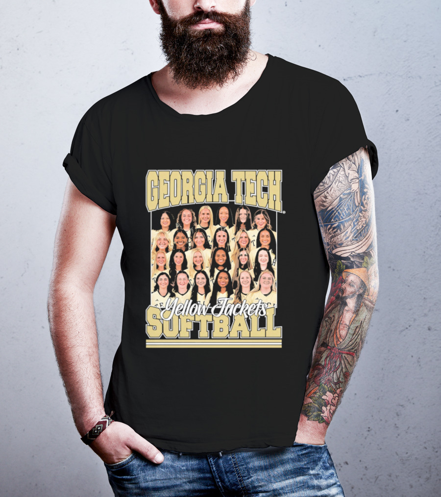 Georgia Tech Yellow Jackets Softball Women's Team Photo T-Shirt