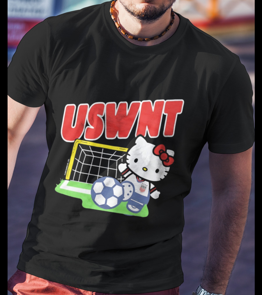 USWNT Hello Kitty Soccer Goal Collaboration USA Soccer Team T-Shirt