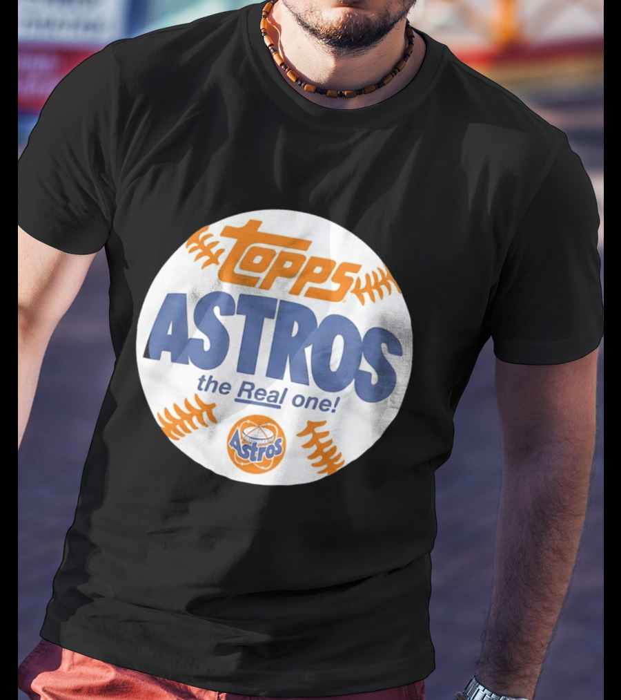 Topps Astros The Real One Baseball Shape T-Shirt