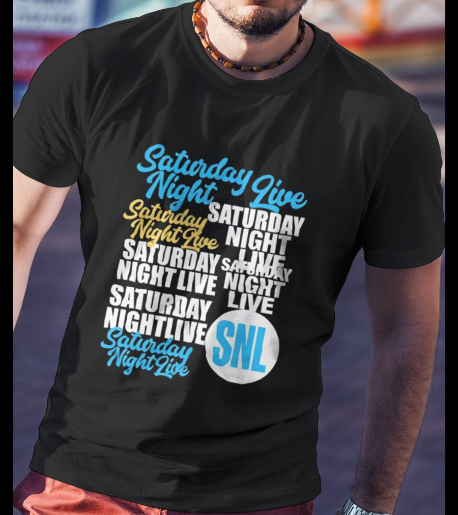 Saturday Night Live SNL Repeat Text Collage T-Shirt