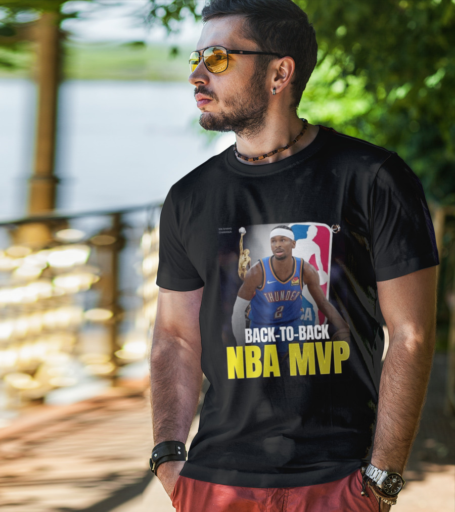 BACK TO BACK NBA MVP 2026 Shai Gilgeous Alexander Thunder Via Shams Charania T-Shirt
