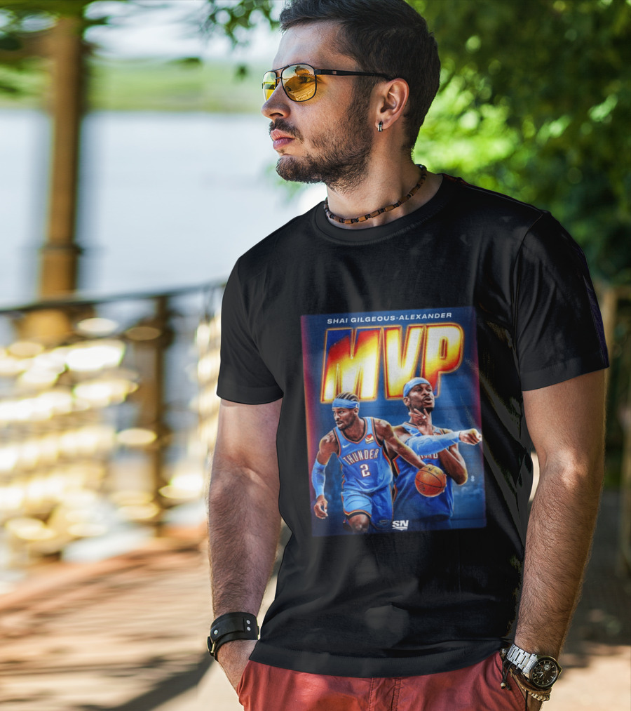 Shai Gilgeous Alexander Thunder MVP Basketball Star T-Shirt
