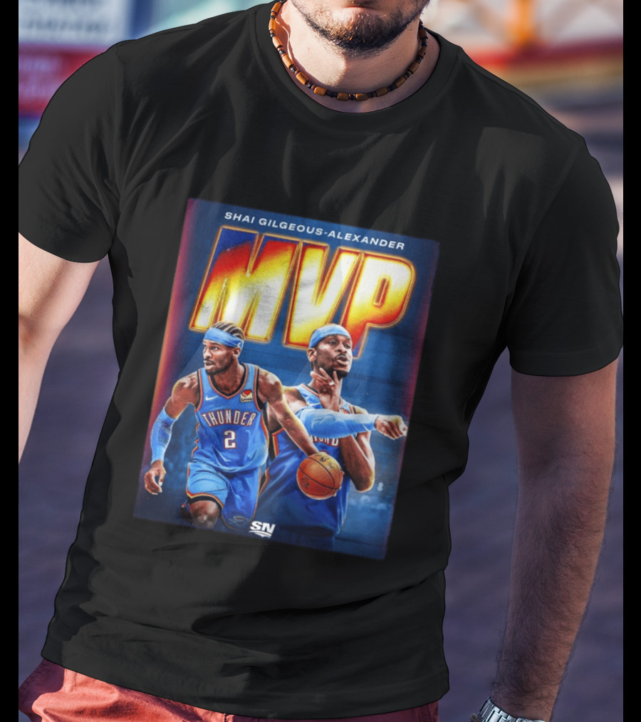 Shai Gilgeous Alexander Thunder MVP Basketball Star T-Shirt