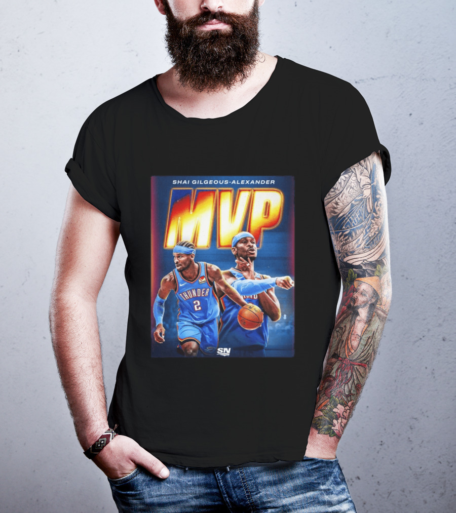 Shai Gilgeous Alexander Thunder MVP Basketball Star T-Shirt