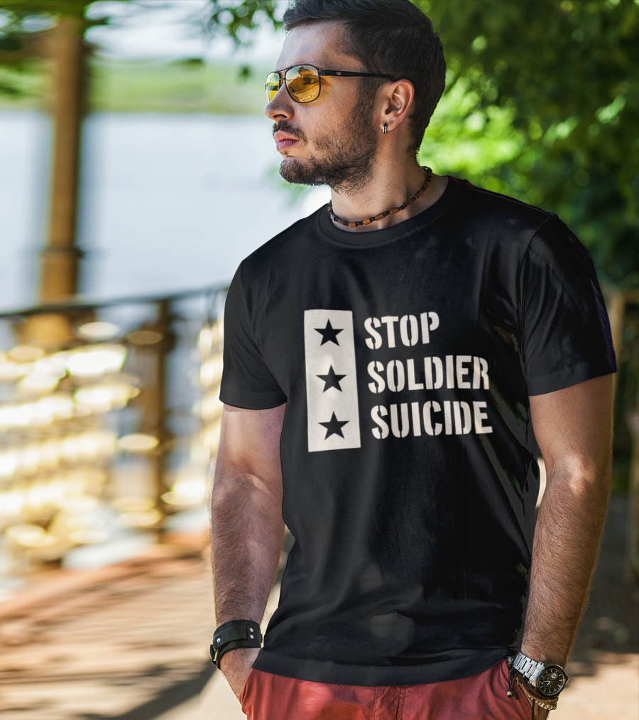 Stop Soldier Suicide Three Star T-Shirt
