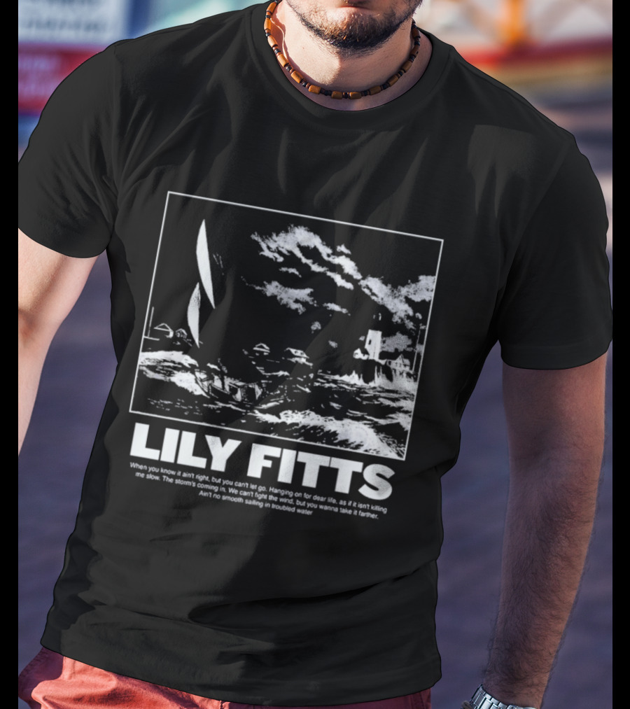 Lily Fitts Troubled Water Sailing And Lighthouse T-Shirt