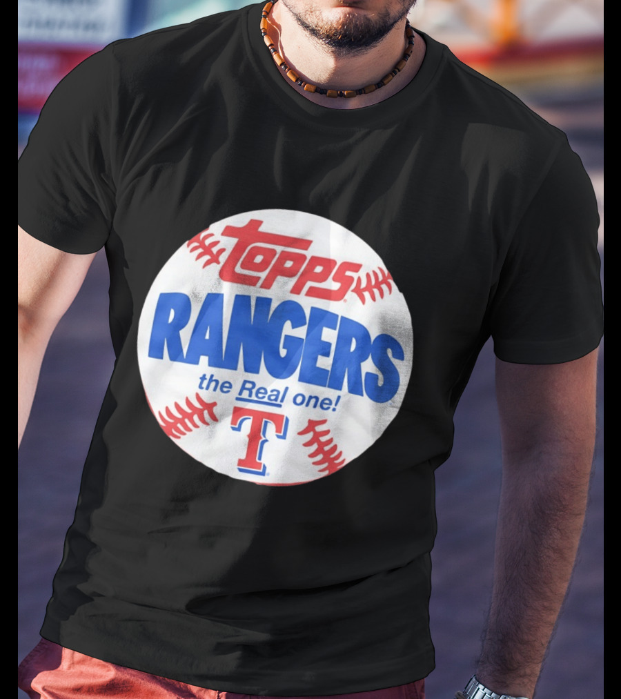 Texas Rangers Topps Baseball The Real One T-Shirt