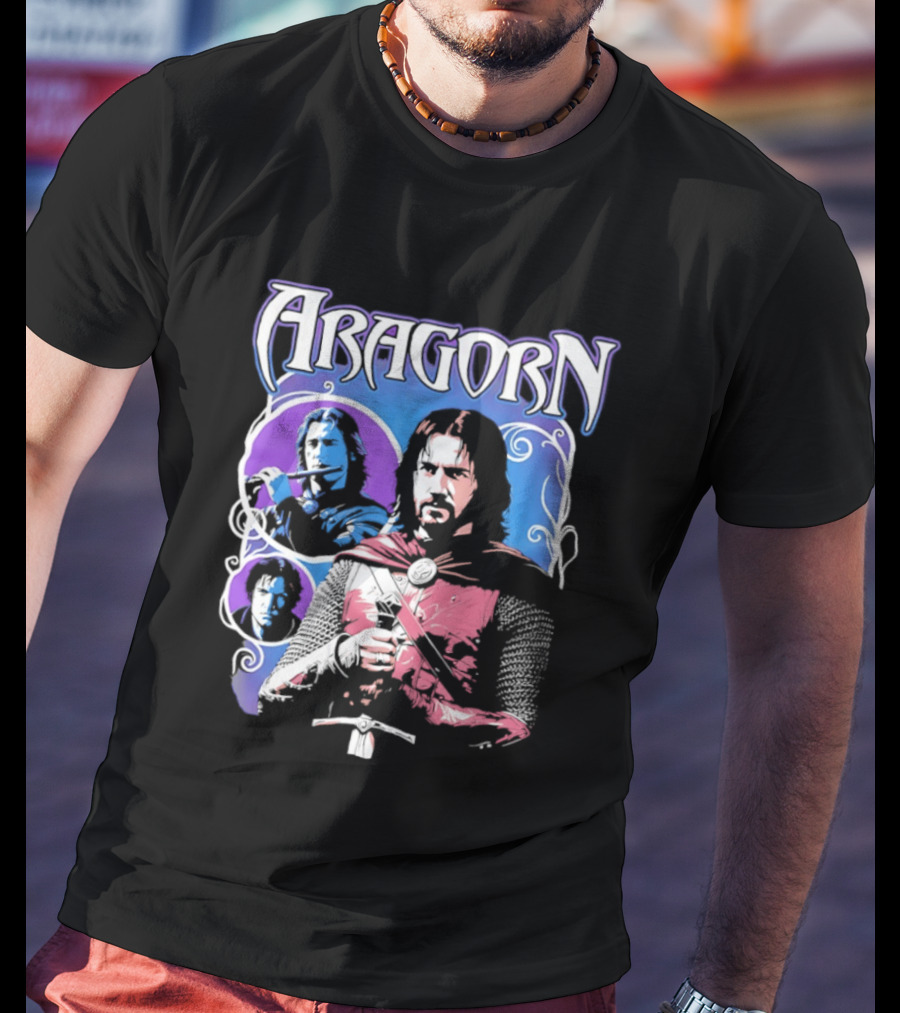 Aragorn The Lord Of The Rings Vintage Heroic Fantasy T-Shirt