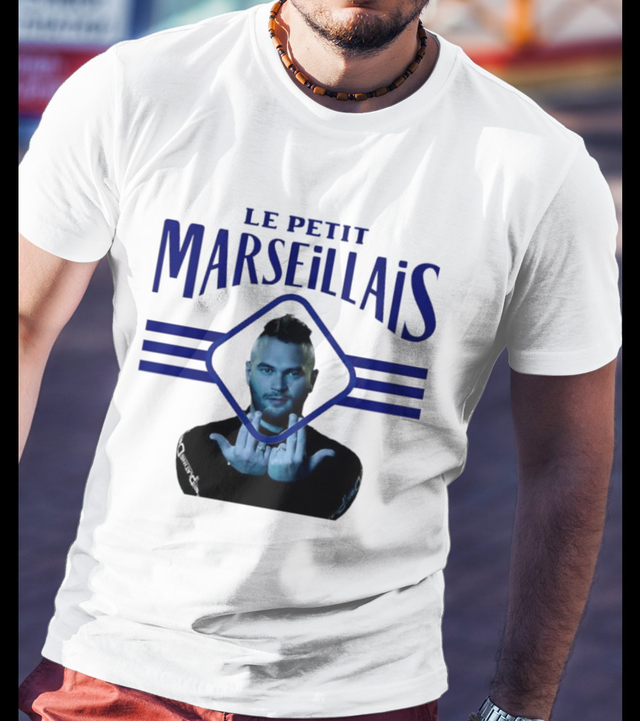 Le Petit Marseillais Blue Logo With Man In Diamond Frame T-Shirt