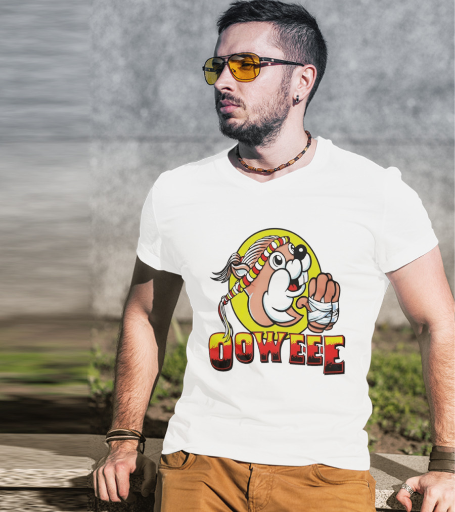 Buc Ees Muay Thai Beaver Ooweee Fighter T-Shirt