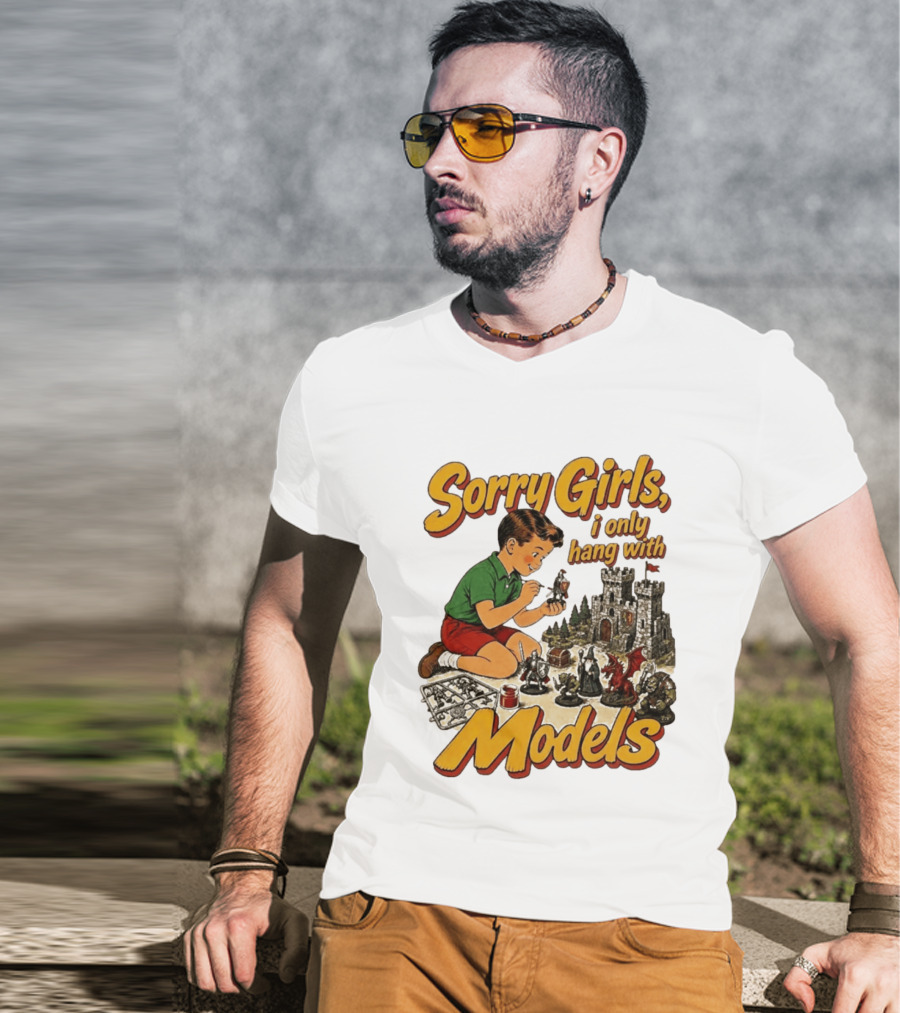 Sorry Girls I Only Hang With Models Vintage Wizard Castle Playset T-Shirt