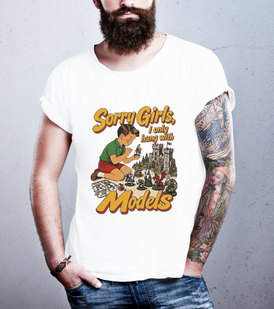 Sorry Girls I Only Hang With Models Vintage Wizard Castle Playset T-Shirt