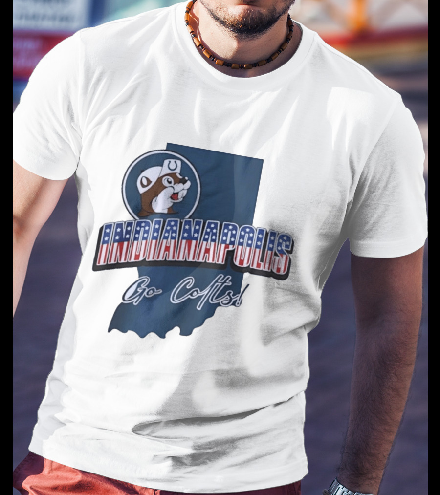 Indianapolis Colts Buc Ee's Patriotic Indiana Map Go Colts T-Shirt