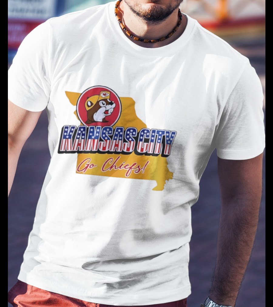 Kansas City Go Chiefs Buc Ee's Missouri Map T-Shirt