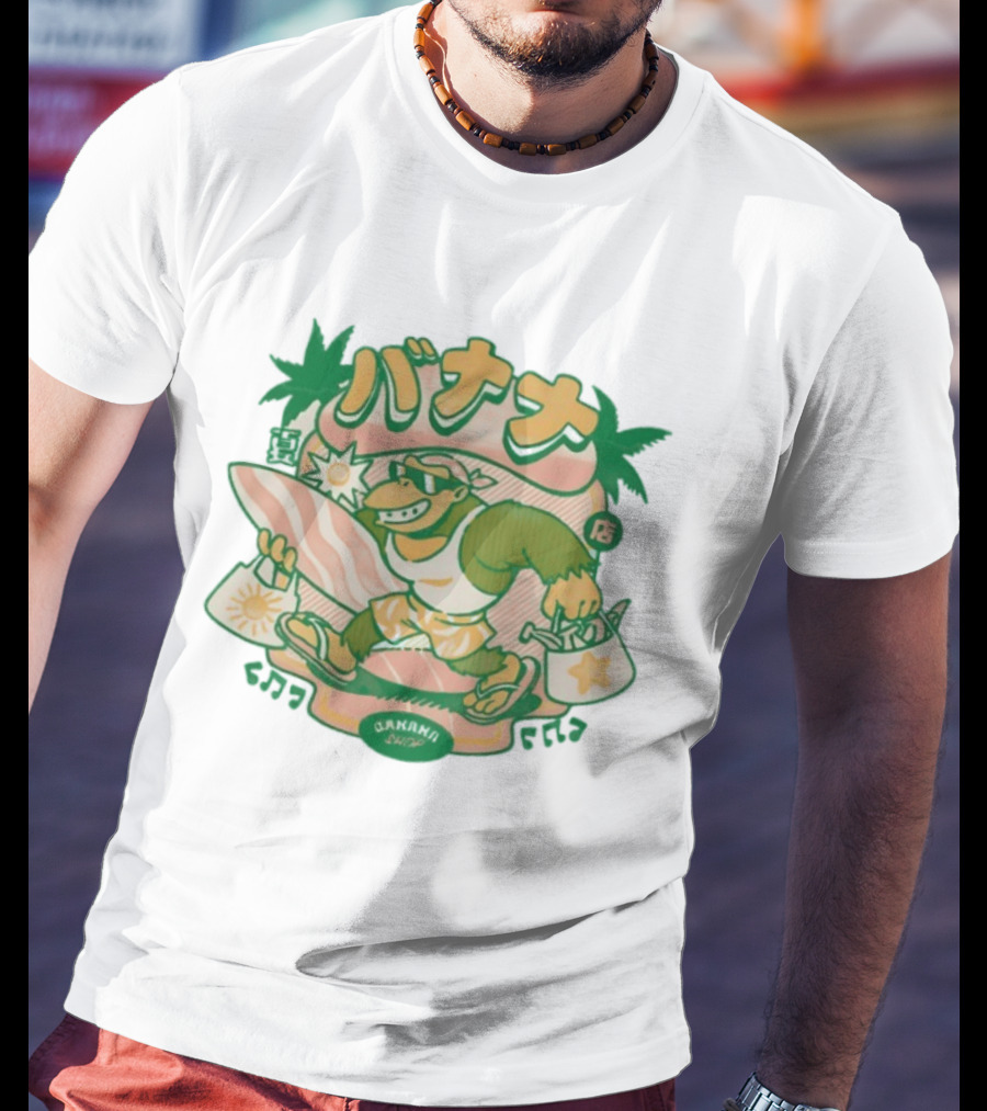 Kong Banana Shop Summer Surfing Monkey Adventure T-Shirt