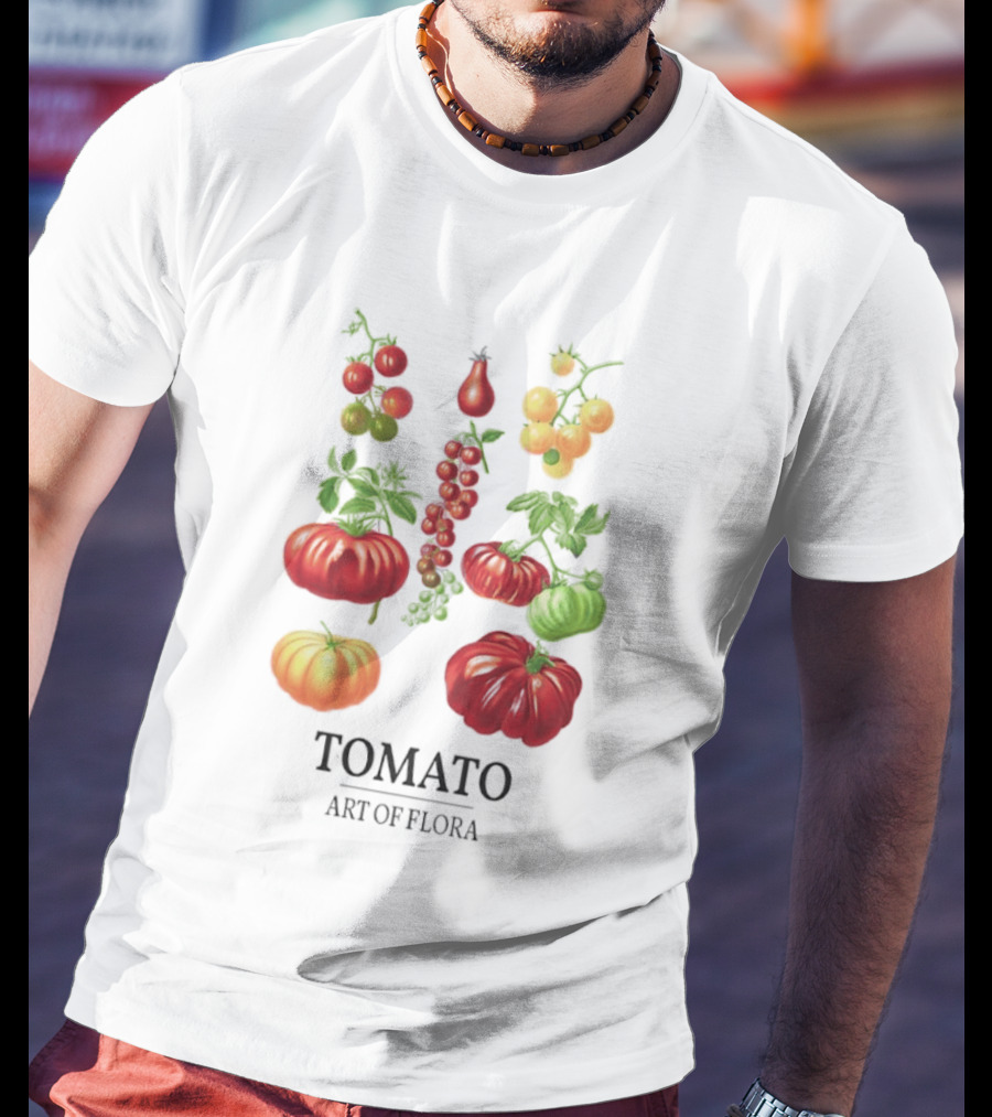 Tomato Art Of Flora Vegetables And Leaves Botanical Collection T-Shirt