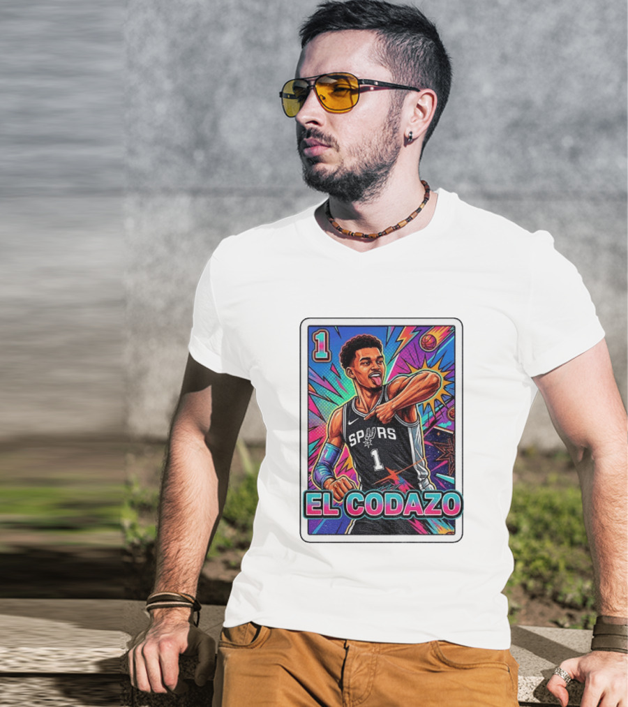 Victor Wembanyama San Antonio Spurs El Codazo Basketball Card 2026 T-Shirt