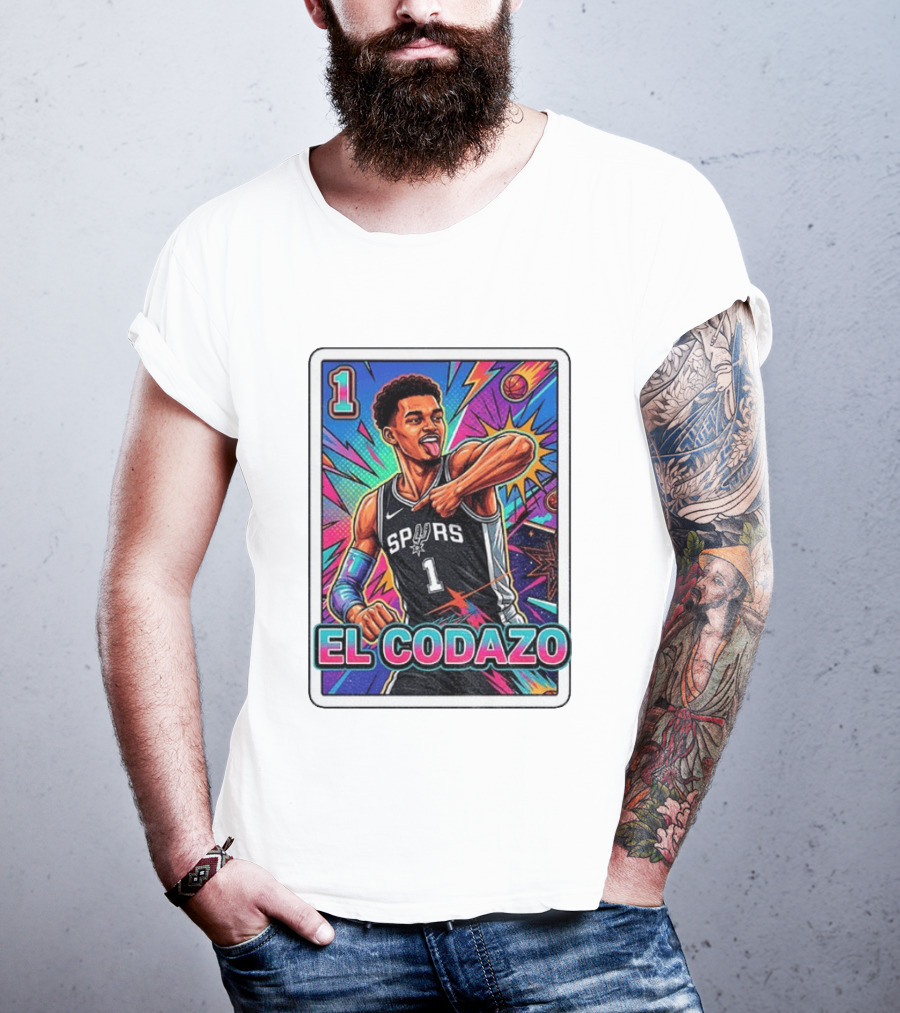 Victor Wembanyama San Antonio Spurs El Codazo Basketball Card 2026 T-Shirt