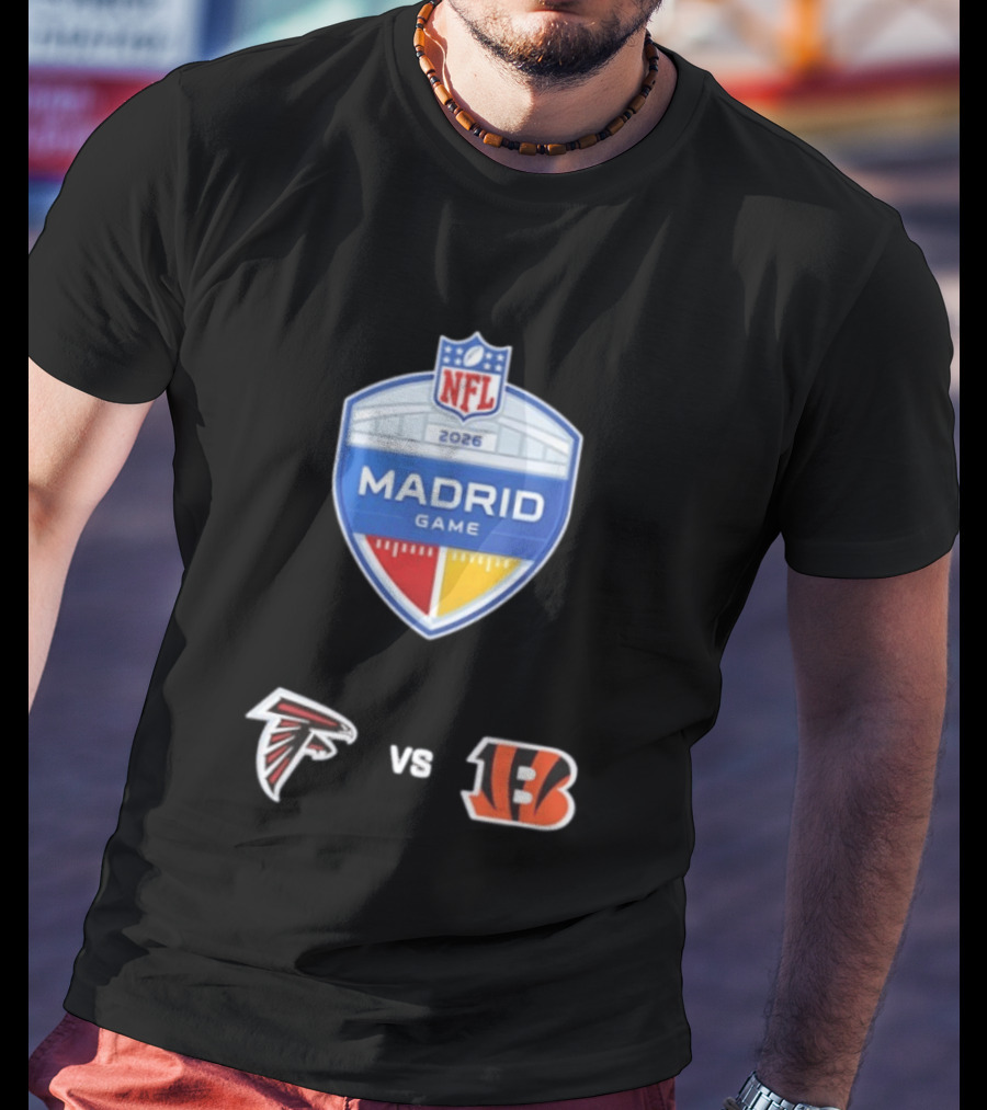 Atlanta Falcons Vs Cincinnati Bengals NFL 2026 Madrid Game Matchup T-Shirt