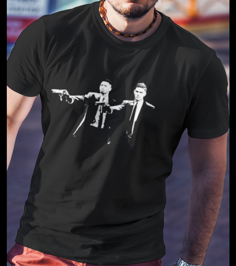 Gabriel Jesus Aaron Ramsdale Fiction Arsenal FC Iconic Movie Pose T-Shirt