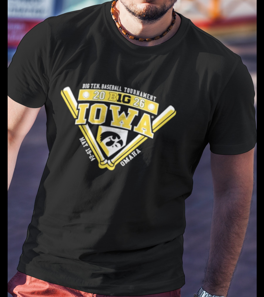 Iowa Hawkeyes Big Ten Baseball Tournament 2026 May 23 26 Omaha T-Shirt