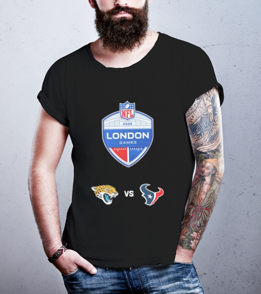 NFL 2026 London Games Jacksonville Jaguars Vs Houston Texans Matchup T-Shirt